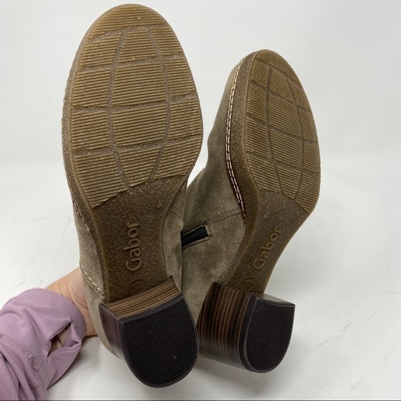 Gabor Lilia Chelsea suede beige heeled ankle boots - Picture 5 of 8